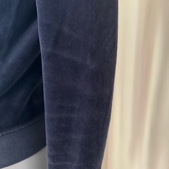 JUICY COUTURE Rare Vintage 2006 Velour Track Jacket Zip Up Navy Blue Size Medium - Picture 16 of 16